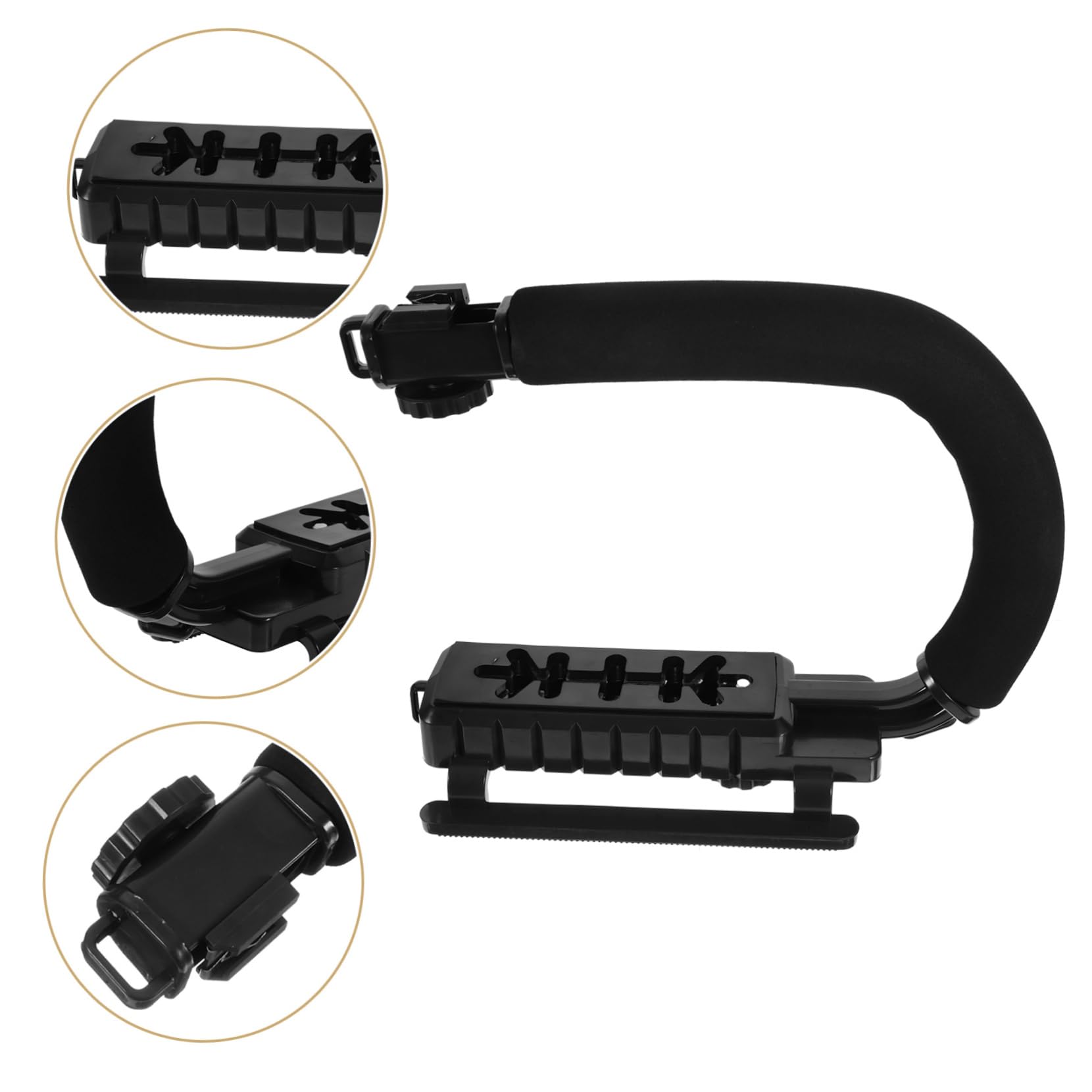 Estabilizador De Cámara Portátil para DSLR Soporte Empuñadura y Flash para Grabaciones Interiores y Exteriores