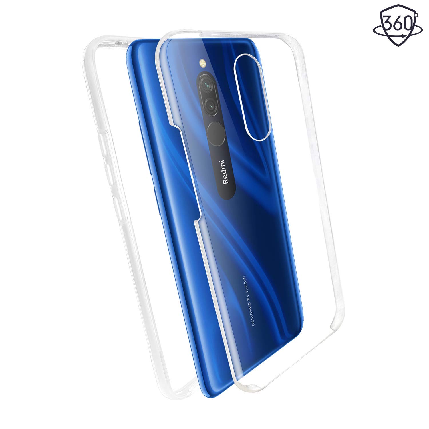 Custodia In Silicone Per Xiaomi Redmi 8A – Trasparente Con Stampa Avocado Verde, Antiscivolo - 2