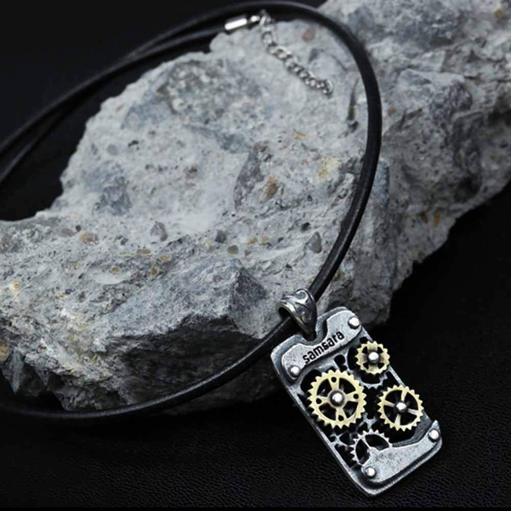 Męski sprzęt wisiorek naszyjnik stylowy vintage steampunk armia 925 Sterling naszyjnik biżuteria 1 szt. na prezent ulica, OZZKI,