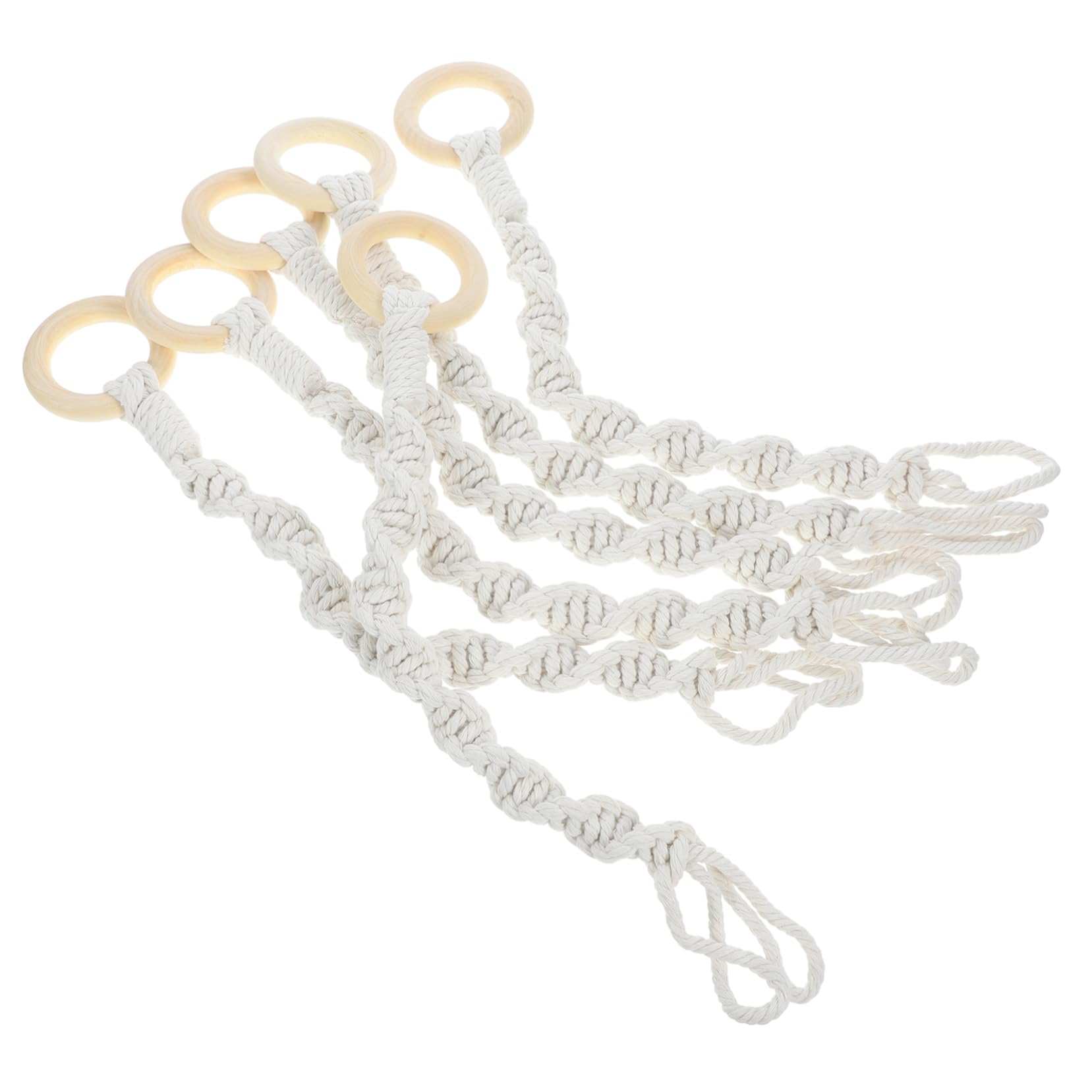 Yardwe 3 Set 3 Set Di Cestini Appesi Puleggia Ciotola Piante Vasi Macramè Alta Ganci Rialzati Fioriere Terrari Ganci Retrattili Supporto Da Parete Per Vasi 6 pezzi*3
