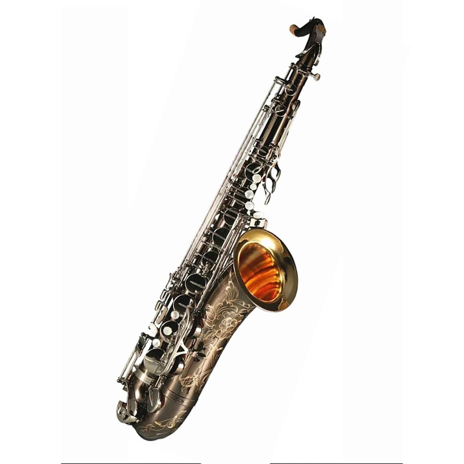 Saksofon Altowy I Tenorowy E-płaski Czarny Nikiel Ustnik Do Saksofonu Srebrny Klucz Reed Neck Akcesoria Do Instrumentów Muzycznych profesjonalny Saksofon (Color : Alto)