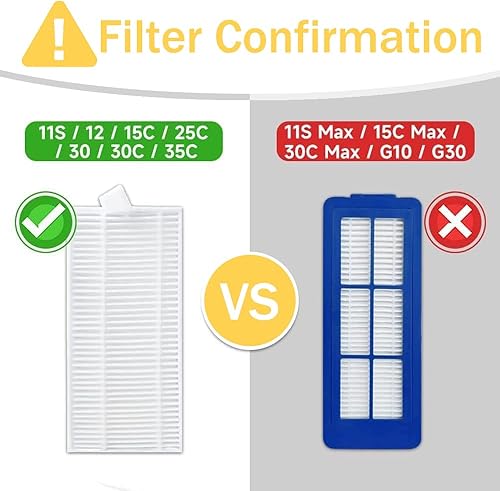 Miniatura 4 de Unikstone Aspirador robótico delgado 6 filtros Hepa 6 cepillos de giro lateral y 1 cepillo de rodillo principal, piezas de repuesto compatibles para