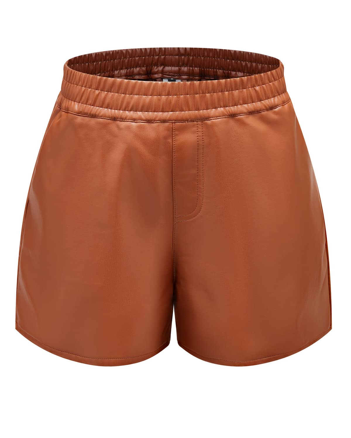 YILANUOYI Women¡¯s High Waist Faux Leather Shorts Stretch Slim Casual Shorts with Pockets