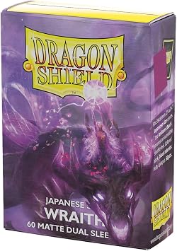 Dragon Shield - Matte Dual - Japanese Size Card Sleeves | 60 CT - Smooth & Tough - Compatible with TCGs; Yu-Gi-Oh, Naruto, Cardfight & Vanguard | Wraith