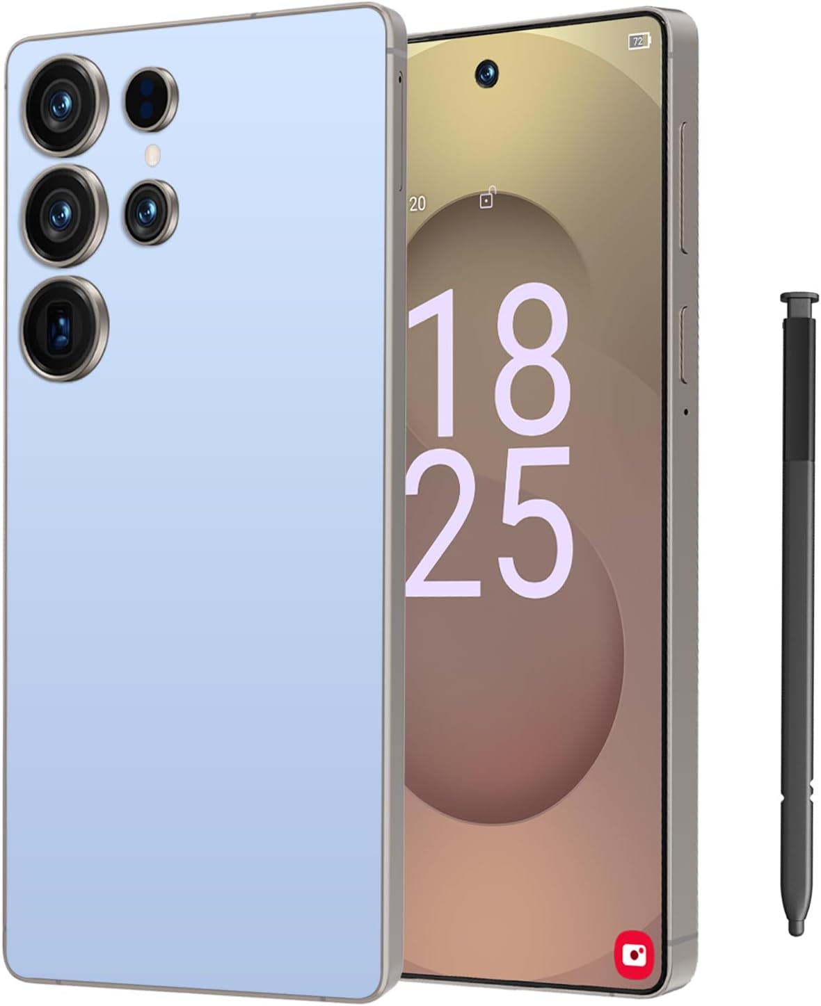I25 Ultra Unlocked Cell Phone,12+512GB 5G Unlocked Phone, 6.99" HD Screen Smartphone Built in Pen Android 14 Battery 7000mAh, Dual SIM/Face ID/Fingerprint Lock/GPS (Sky Blue)