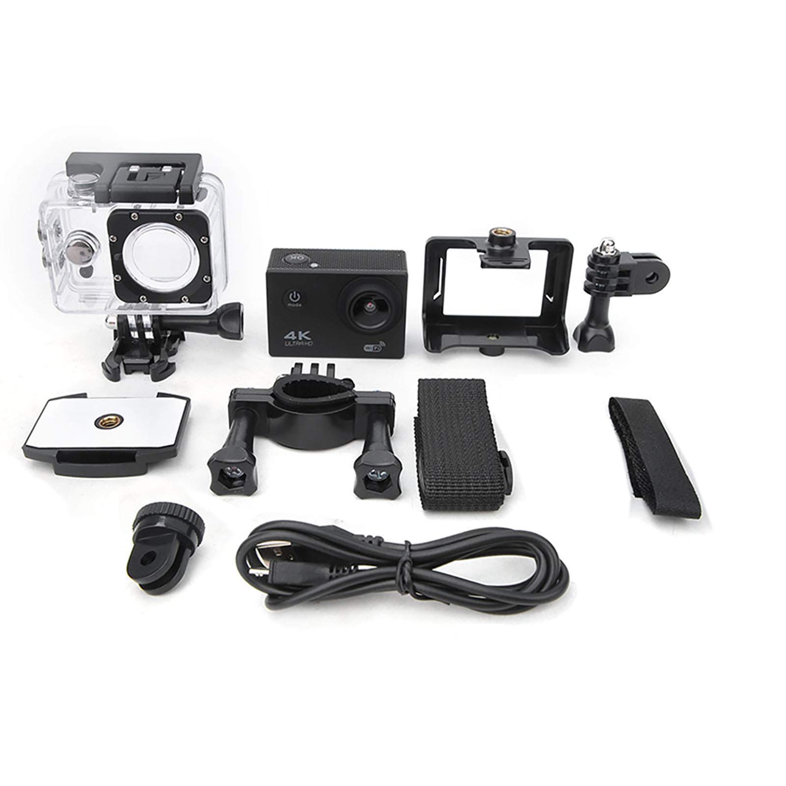 Fotocamera Sportiva HD, Videocamera di Azione WiFi HD 1080P per Esterni con Kit di Accessori per Supporti Impermeabili per Custodia per L'Equitazione All'Aperto, Il Surf Subacqueo