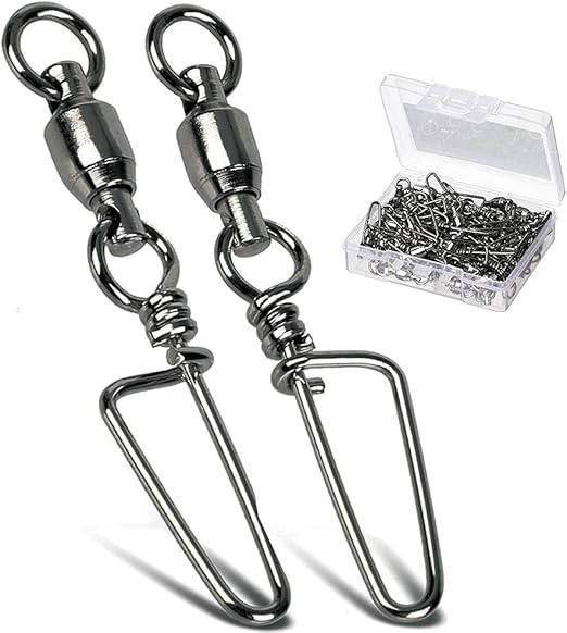 AMYSPORTS Saltwater Connector Fishing Snap Swivel High Strength Snaps