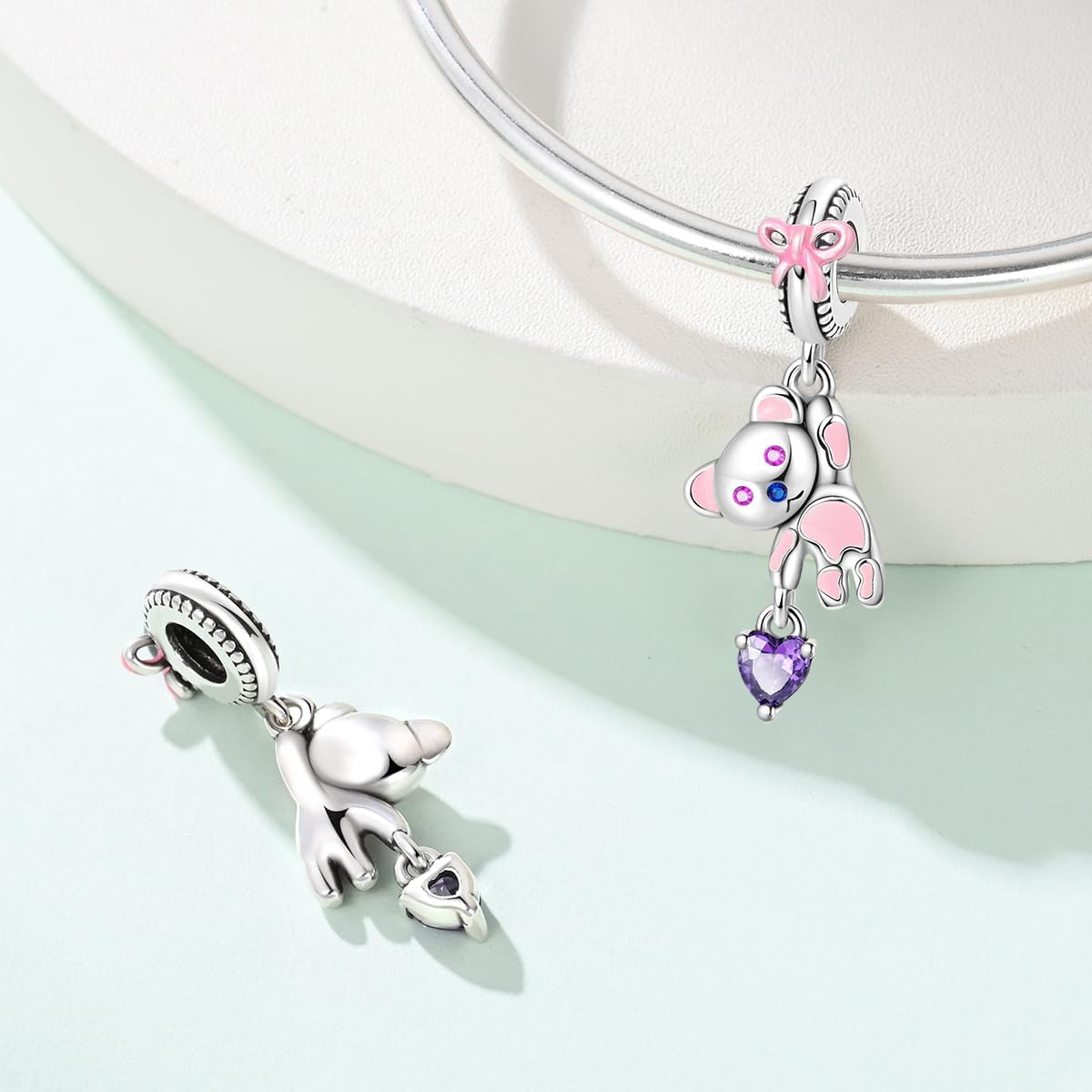 Silver Charm for Women Fit Pandora Bracelets Necklaces Cute Animal Bead Charms DIY Jewelry Gifts - Image 5