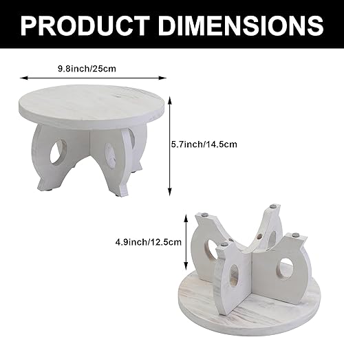 Miniatura 2 de Soporte pequeño para plantas de cocina, soporte para plantas de 10 pulgadas, taburete redondo, elevadores de granja, rústico, decoración de balcón,
