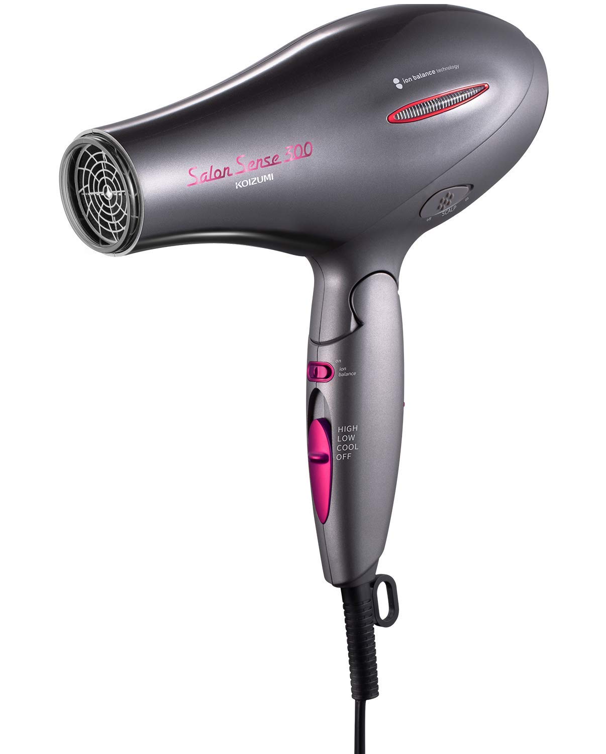ヘアドライヤー Salon Sense Ion Balance Hair Dryer KOIZUMI KHD-9910/SH Ion Balance Hair Dryer Salon Sense 300, Grey