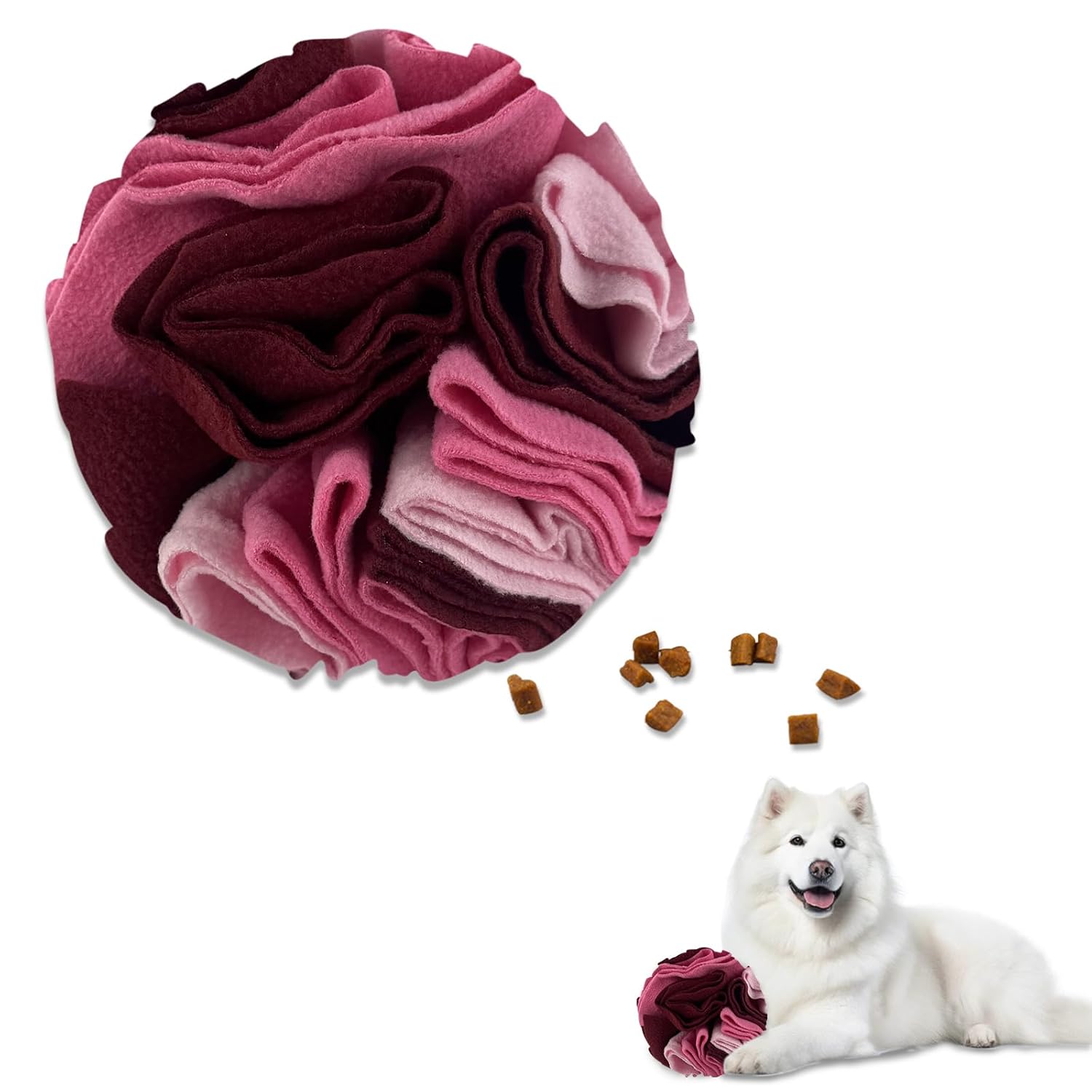 Andiker 5 9 Snuffle Ball for Dogs Plush Colorful Interactive Snuffle Ball Hide Treat Dog Puzzle Toy for
