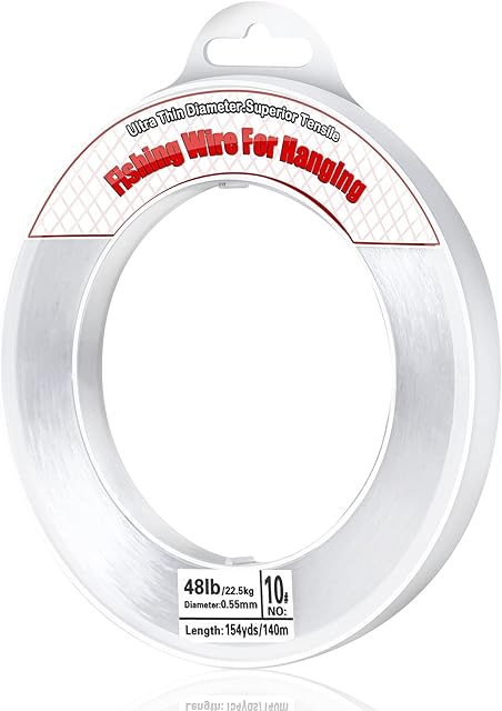 Thrilez Clear Fishing Wire, 200M Fishing Line Invisible Monofilament Wire, Strong Nylon String for Balloon Arch Garland Hanging Crafts Beading