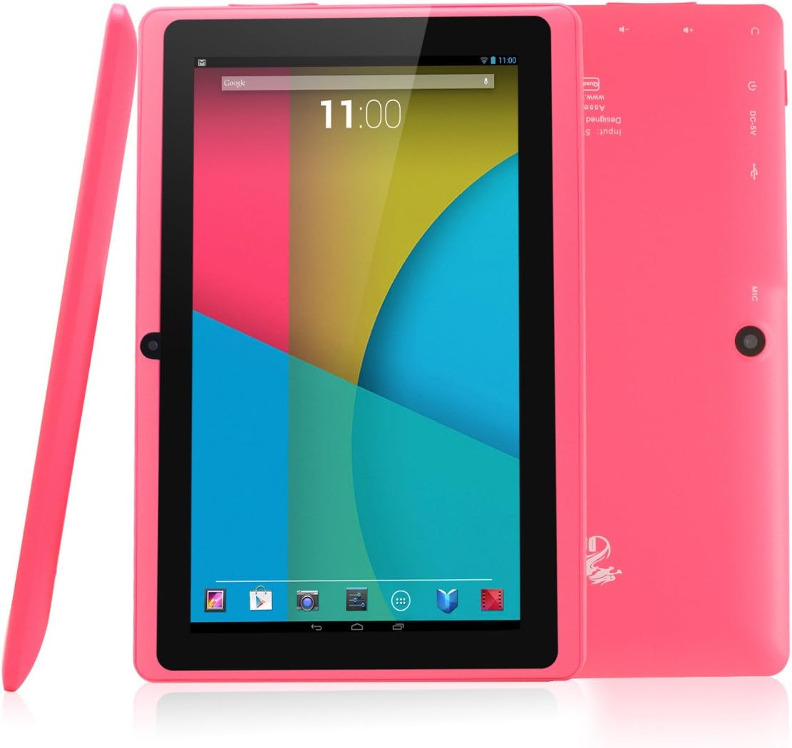 Dragon Touch Y88X, 7" Android Tablet, 8 GB, Pink (Y88X PK)