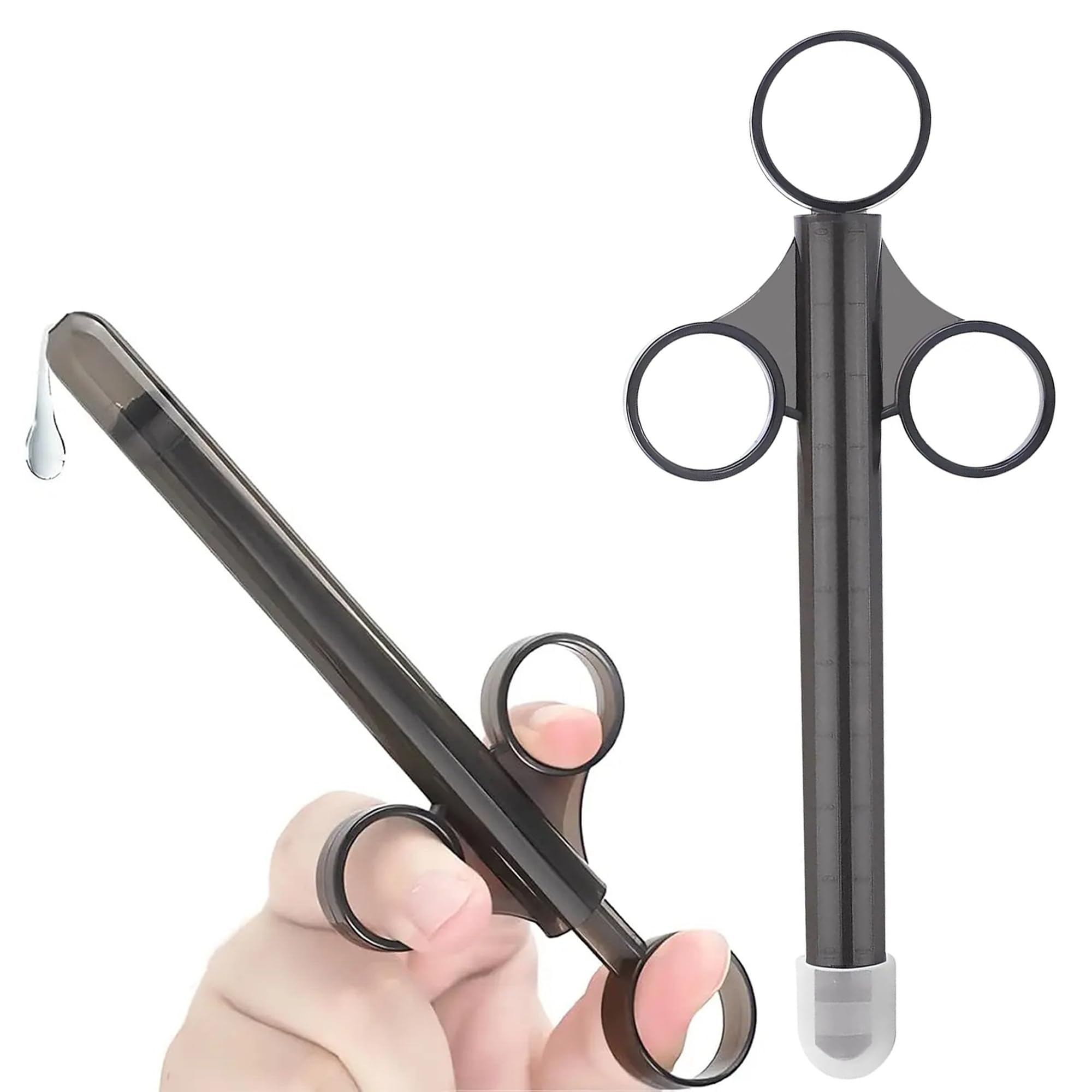 Lube Applicator Injectors with 10ml Precise Scales 6 5 Long Anal Shooter with Air-Proof Silicone Cap Lubricant Applicator