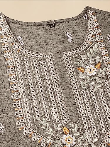 Image of MIRCHI FASHION Women's Straight Fit Paisley Printed And Embellished Kurta Set with Dupatta and Trouser