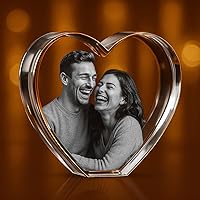 Vista 11 de Cristal grabado con foto 3D personalizada (rectángulo grande (3.1 x 4.7 x 2.4 pulgadas)