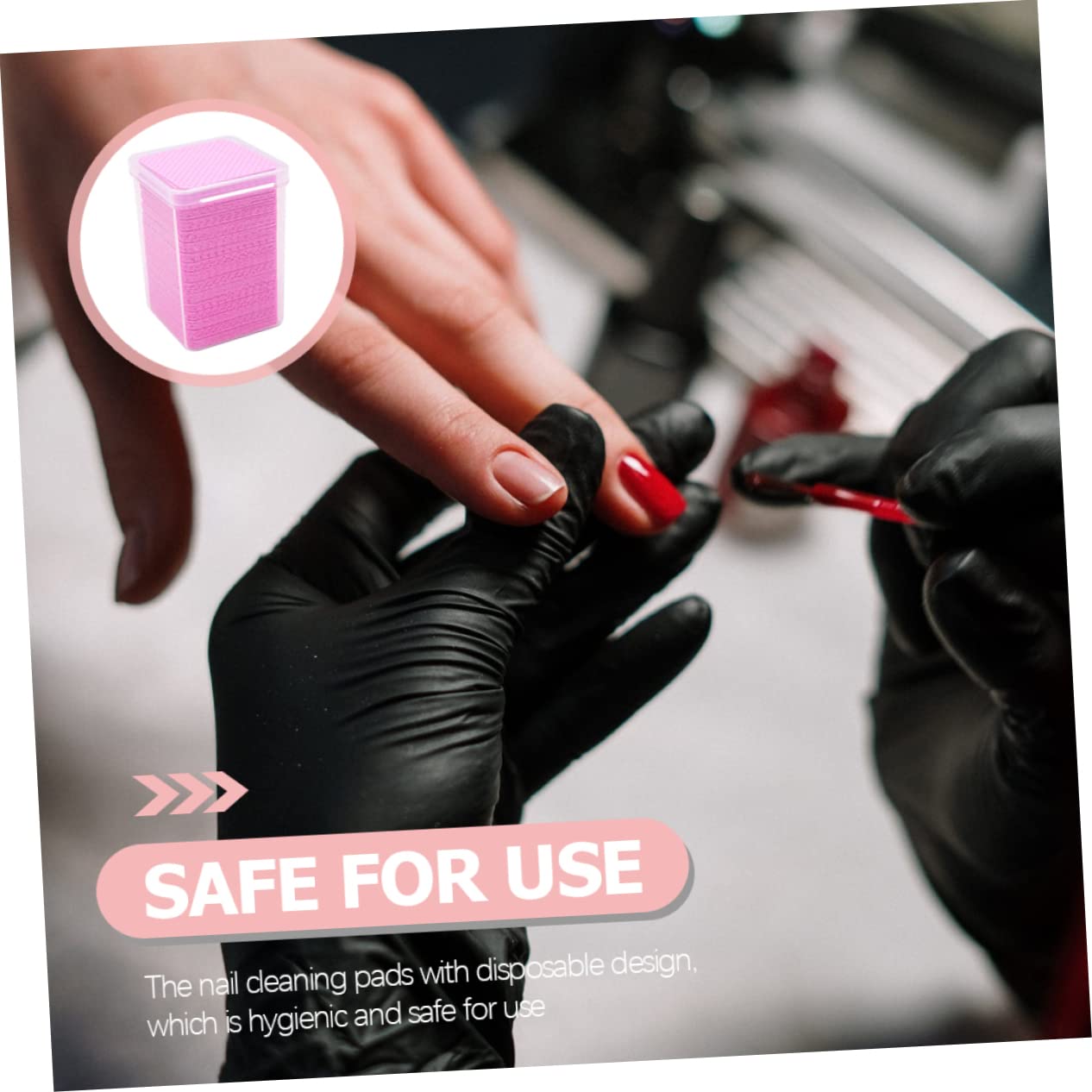 FRCOLOR Makeup Cotton Pad 400pcs Nail Polish Nail Clean Wipe Nail Art Cleaning Pads