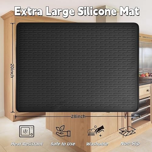 Miniatura 2 de Cubierta superior de estufa para estufa eléctrica, alfombrilla de estufa de silicona para estufa de vidrio, protector de placa de cocina,