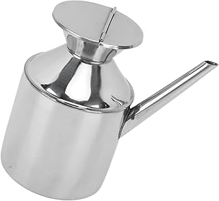 Stainless Steel Oil Can Multipurpose Oil Container Oil Dispenser Bottle for Soy Sauce Vinegar Cooking Wine (Without Handle)