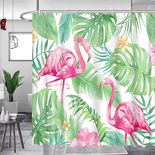 Best Pink Flamingo Shower Curtain