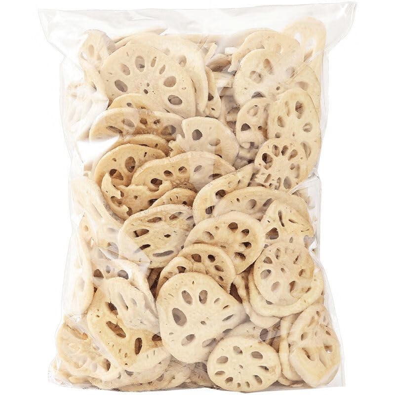 Miniatura 5 de La raíz de loto deshidratada crujiente es vegetal seca raíz de loto no frita seca 7.05 oz (7.05 oz.) Rodajas secas de raíz de loto