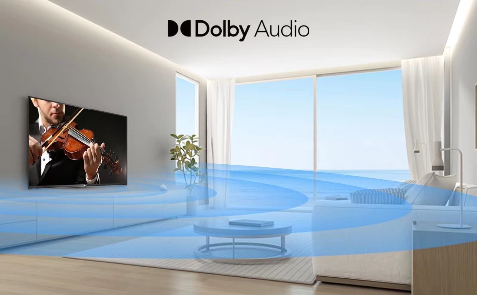 HKC 43F3 TV 43 Pulgadas (Televisores 109 cm), Dolby Audio, Triple Tuner DVB-C / T2 / S2, Ci+, HDMI, USB, Salida de Audio Digital, Modo Hotel Incluido