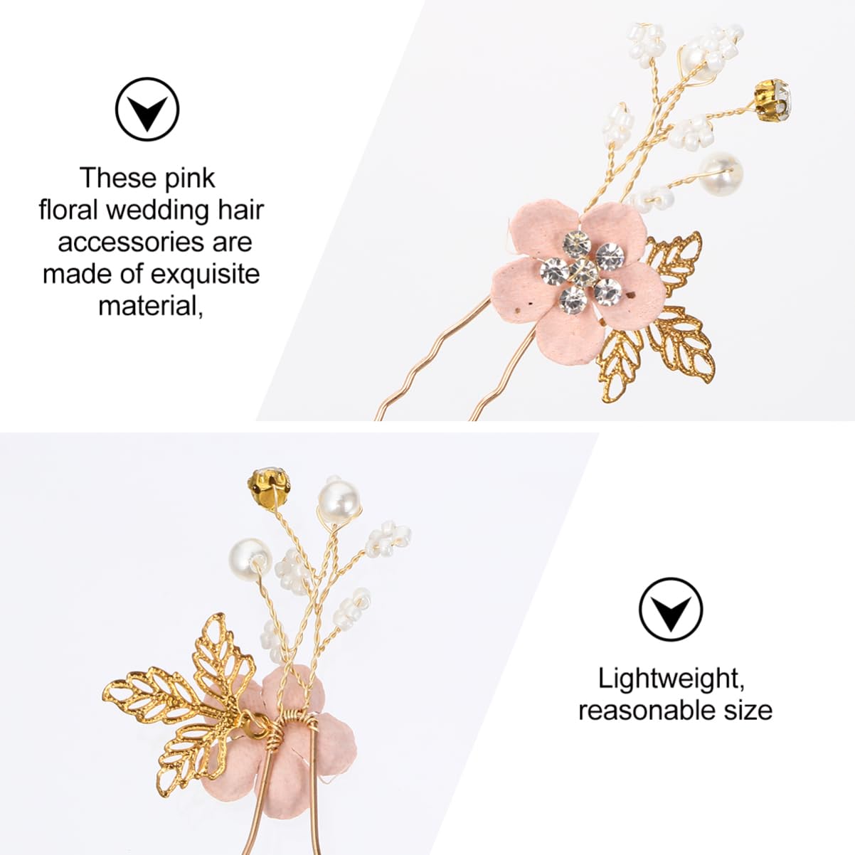 FRCOLOR 12stücke Rosa Haarnadeln Haarschmuck Mit Blumen Für Braut Hochzeit Und Partys Elegante Haaraccessoires Für Besondere Anlässe
