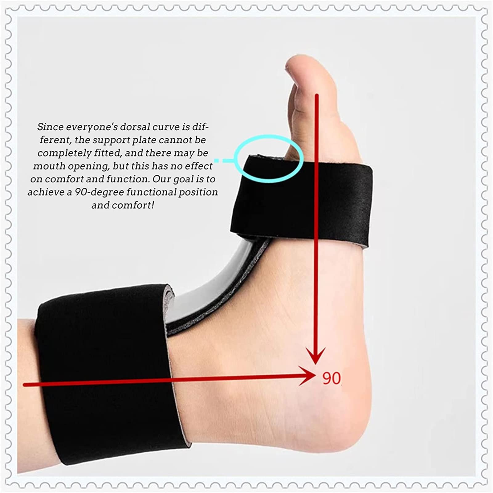 Férula nocturna para fascitis plantar para niños, órtesis para caída del pie, soporte cómodo y suave, herramienta de recuperación de fracturas de la articulación del tobillo, férula para tendinitis,