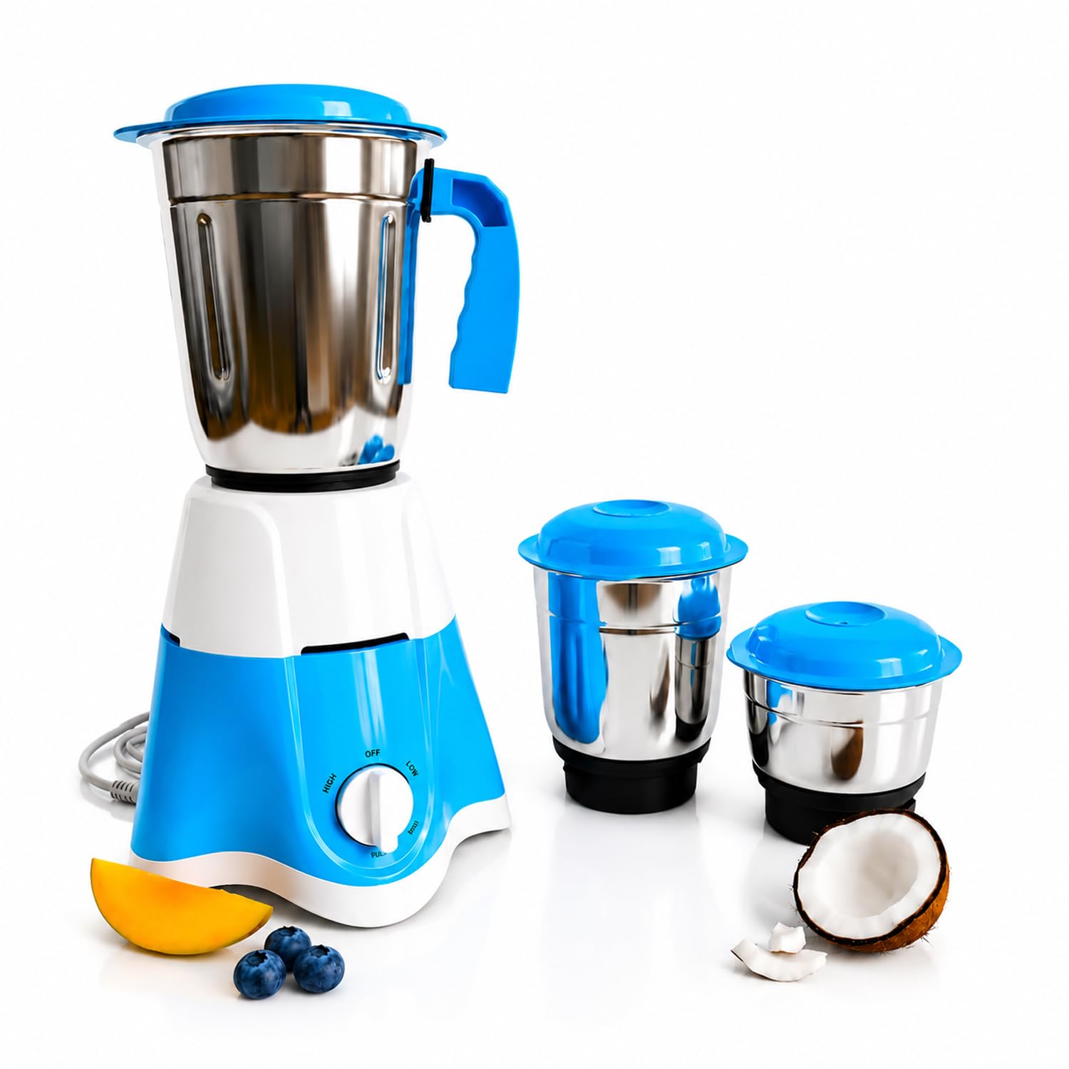 750W Copper Winding Juicer Mixer Grinder with 3 Stainless Steel Jars | Multipurpose Mixer for Grinding, Mixing, Juicing & Chutney Making | Powerful Motor | Design-2-image-49