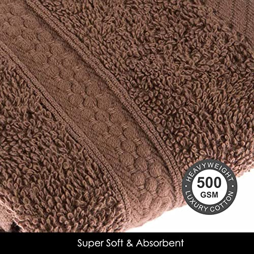 Homescapes Flauschiges Premium Frottee Badetuch ca. 100 x 150 cm aus 100% Reiner Baumwolle, Schokobraun – Ansicht 3