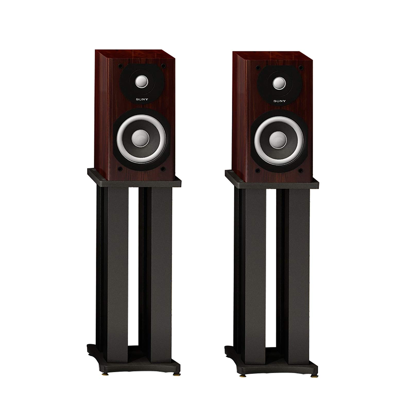 BTZHY Speaker Stands,2pcs Bookshelf Can Optional Sand Filling Tuning Enhanced Listening, for Medium to Large Bookshelf Speakers