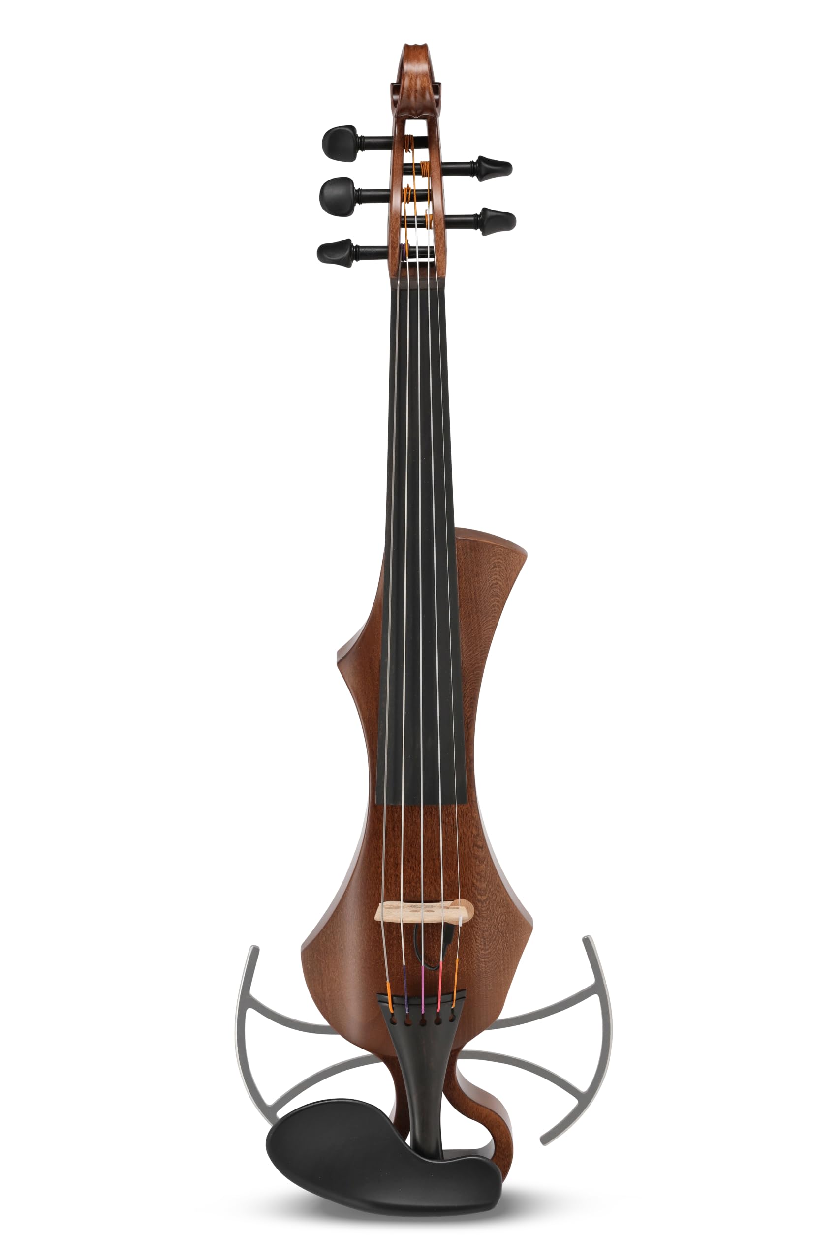 Violino elettrico GEWA, violino elettronico, Novita 3.0 oro-marrone con adattatore per poggiaspalla, 5 corde