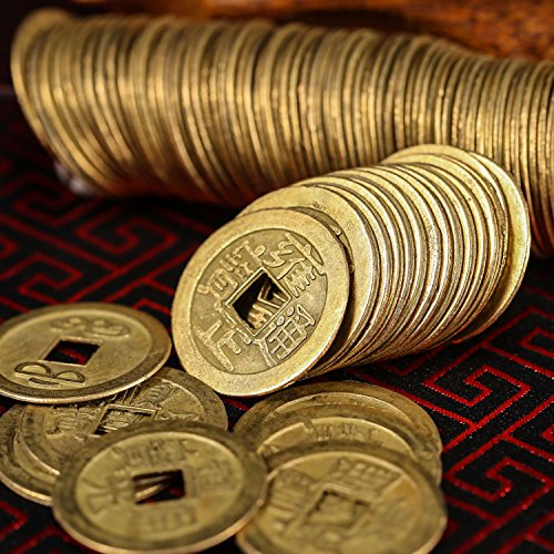 image for HESTYA 1 Inch Chinese Fortune Coins Feng Shui I-Ching Coins Chinese Go