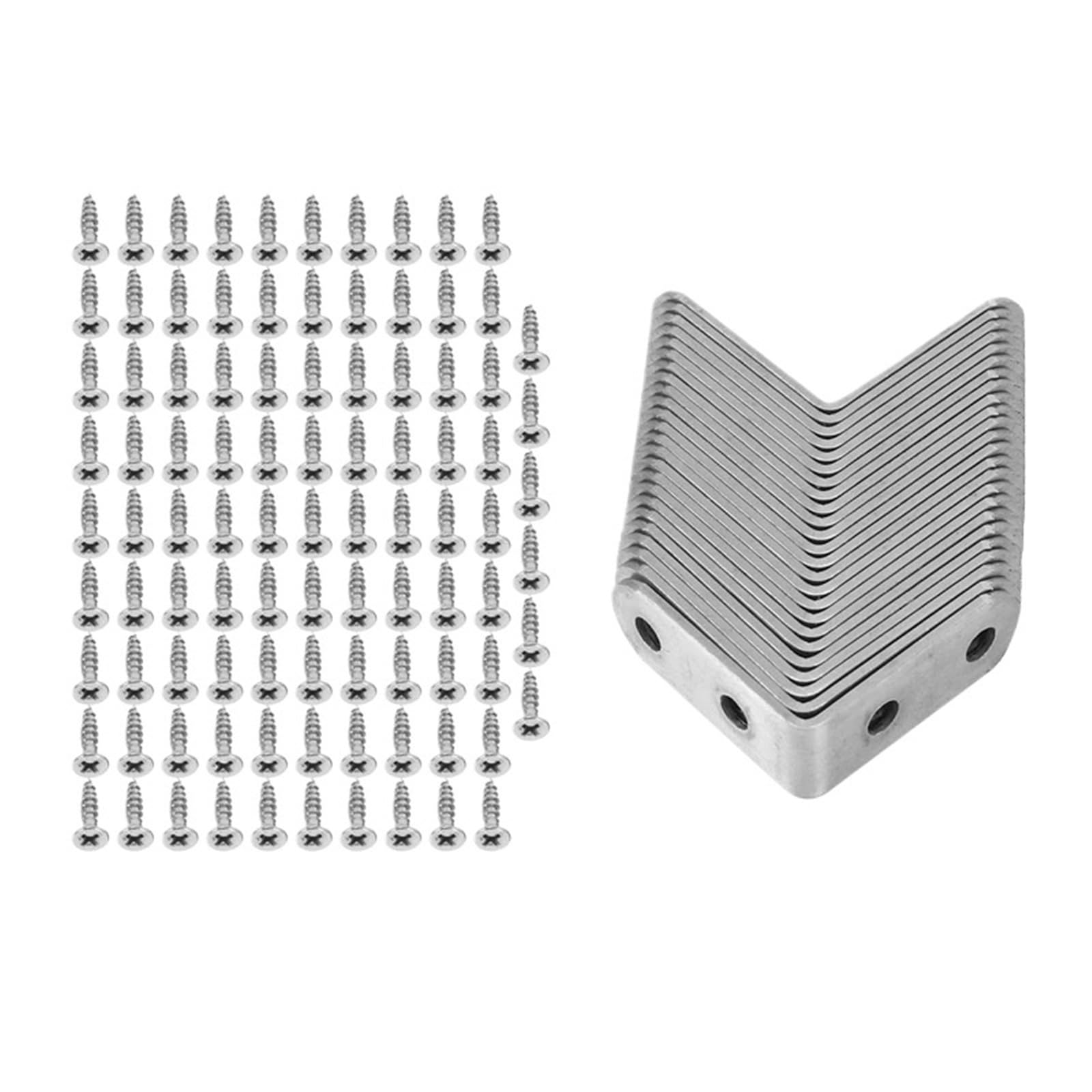 Supporti angolari, angolo rinforzato, 24 pezzi in acciaio inossidabile (1,57 x 1, pollici, 40 mm) Dispositivo di fissaggio for staffa destra congiunta a forma di L