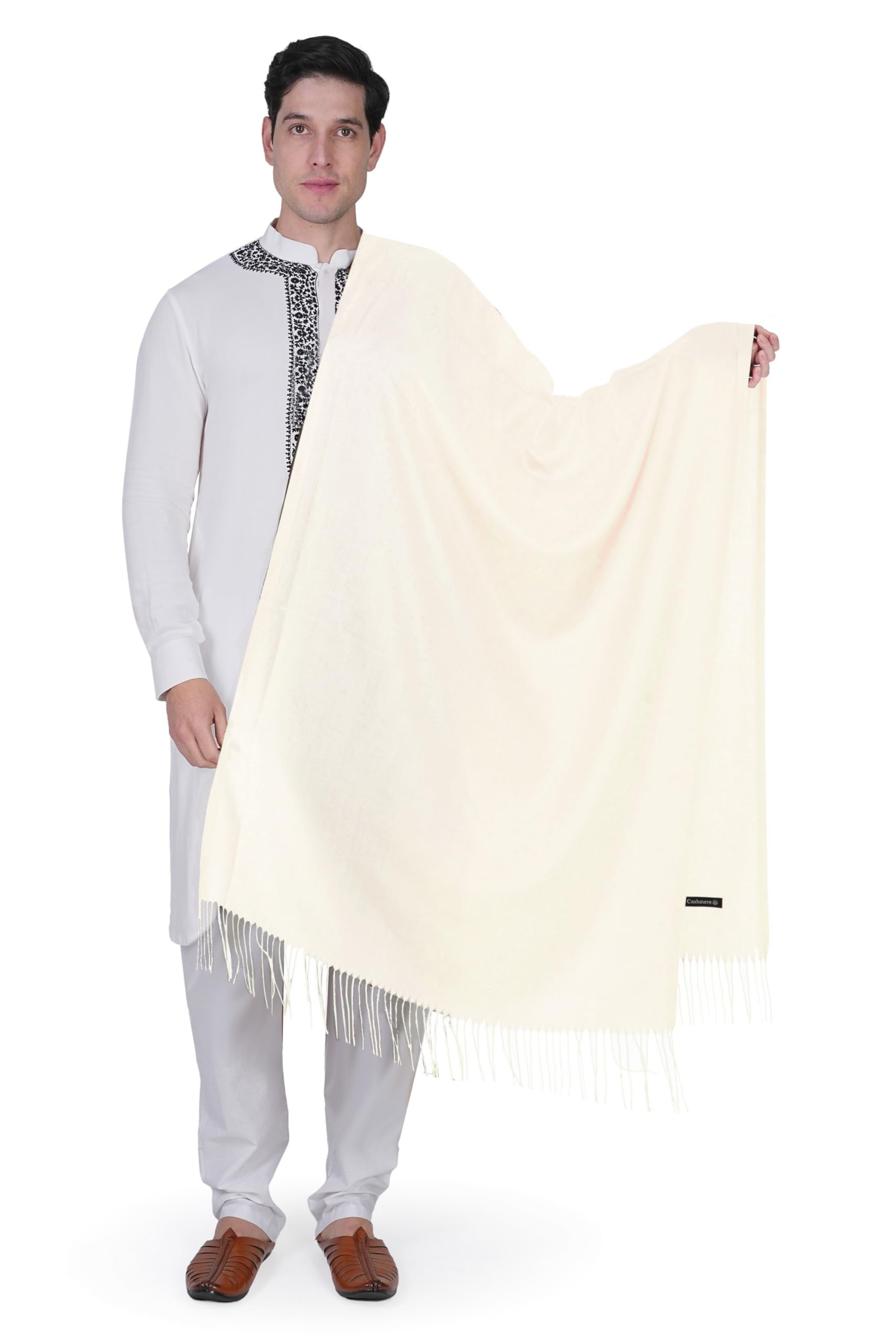 manra Men's Cashmere Soft Feel Warm Wool Solid Plain Muffler/Scarf/Stole for Winter Season-picture-30