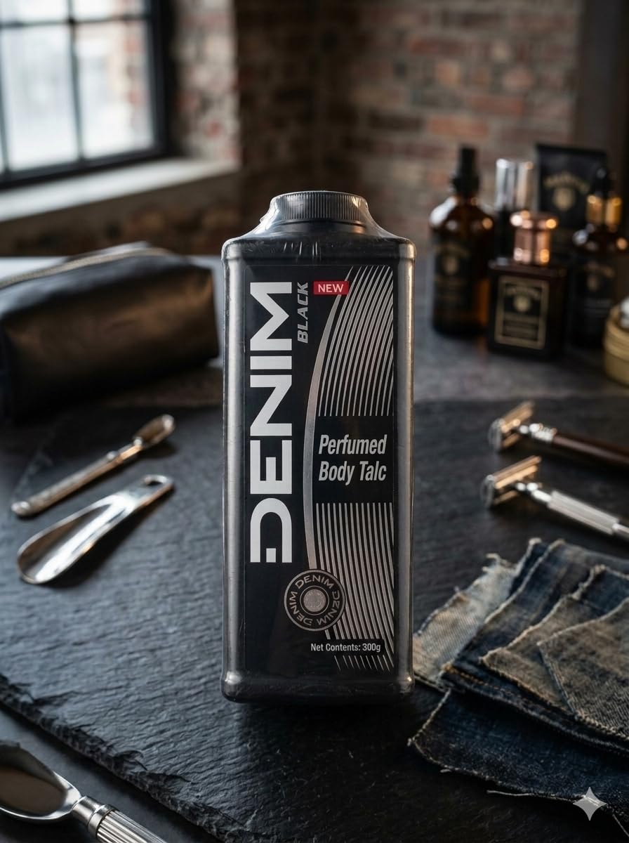 Denim Black Perfumed Body Talc, New, 300g-picture-24