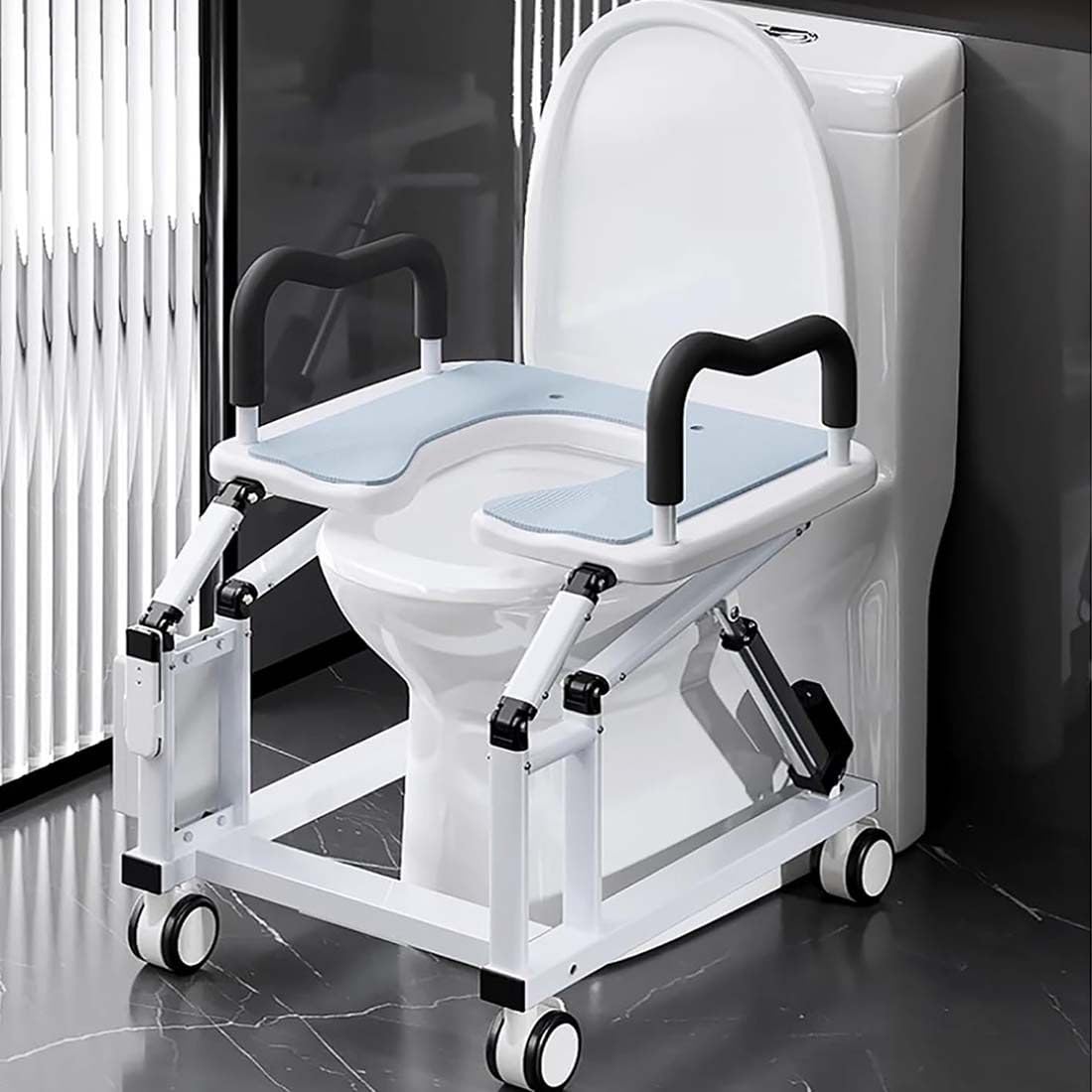 Sollevatore Sedile WcCC Elettrico, Sollevatore Sedile WC Automatico, Sedile WC Sollevatore con Maniglie, Sollevatore Sedile WC per Anziani, Supporto Fino a 220 Libbre