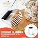 Spring Chef Dough Blender, Top Professional Pastry Cutter with Heavy Duty Stainless Steel Blades, Medium Size, Black