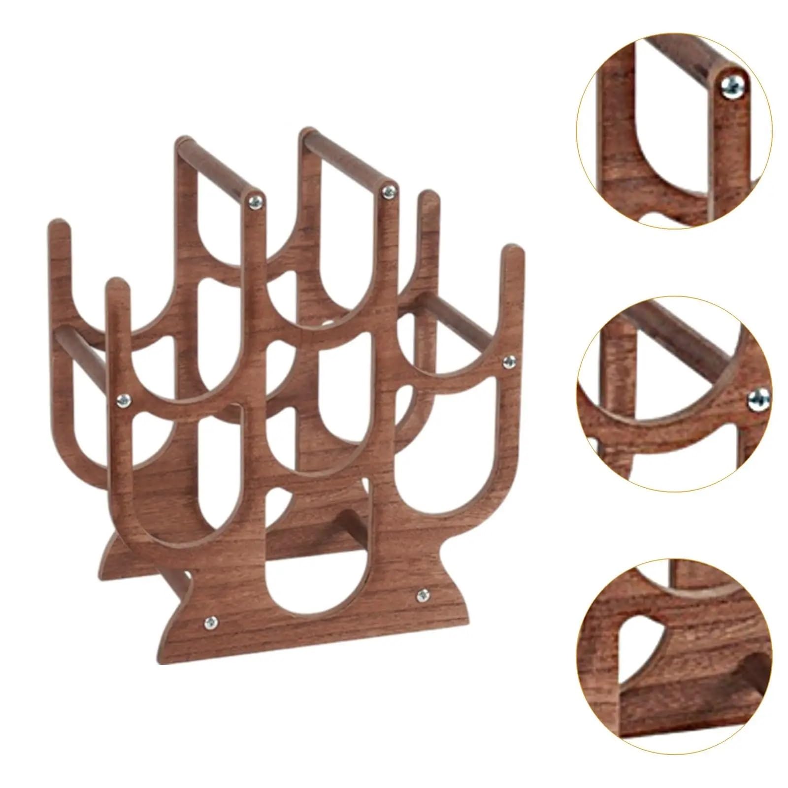 weinregal Weinhalter aus Holz, abnehmbares Weinregal, Küchenarbeitsplatte, Lagerregal for Barschrank, Weinflaschen-Präsentationsregal