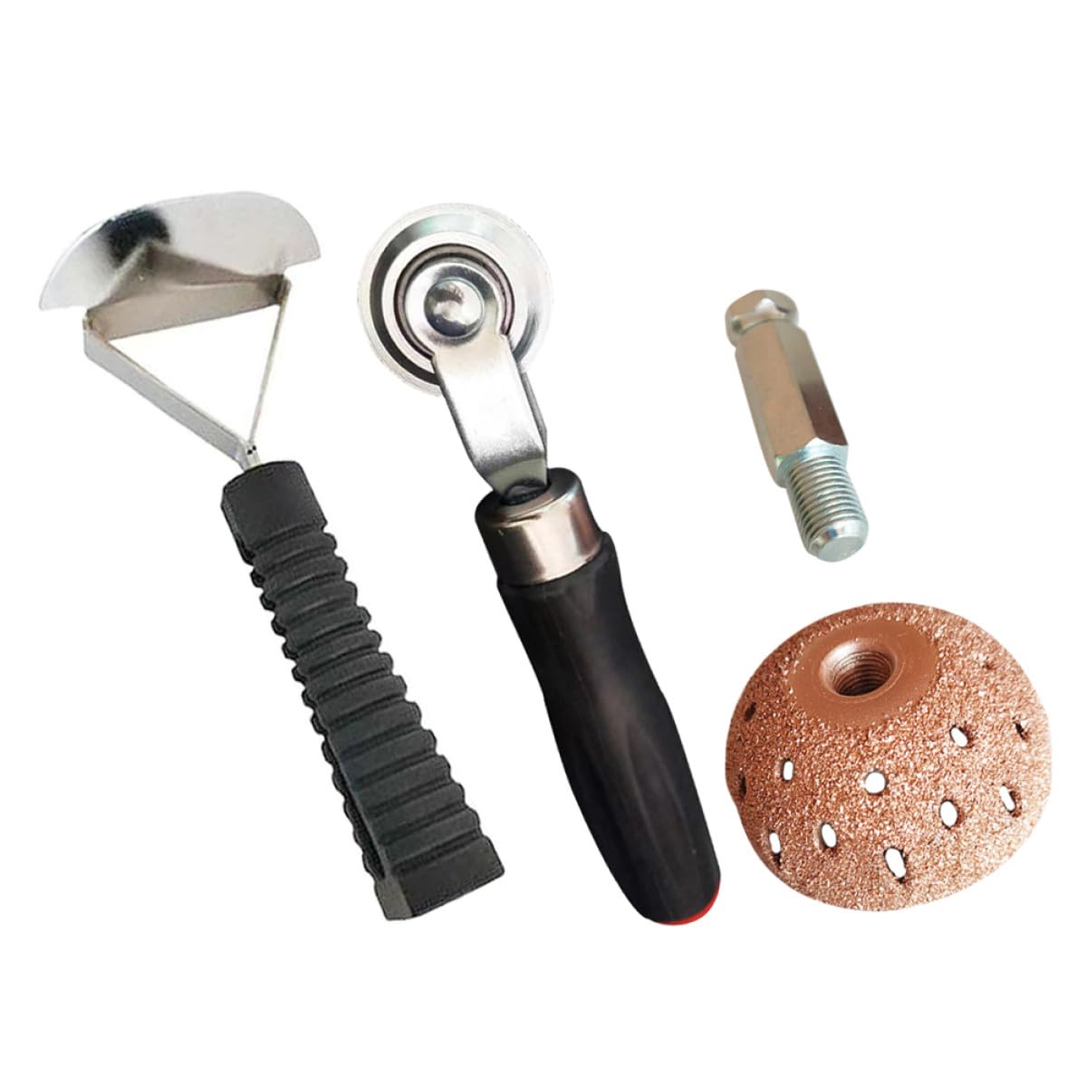 Kit di Riparazione Pneumatici Auto Rullo Pressore, Testa di Levigatura a Ciotola e Strumenti Resistenti in Metallo e Plastica, Accessori per Riparazioni D’emergenza e Uso