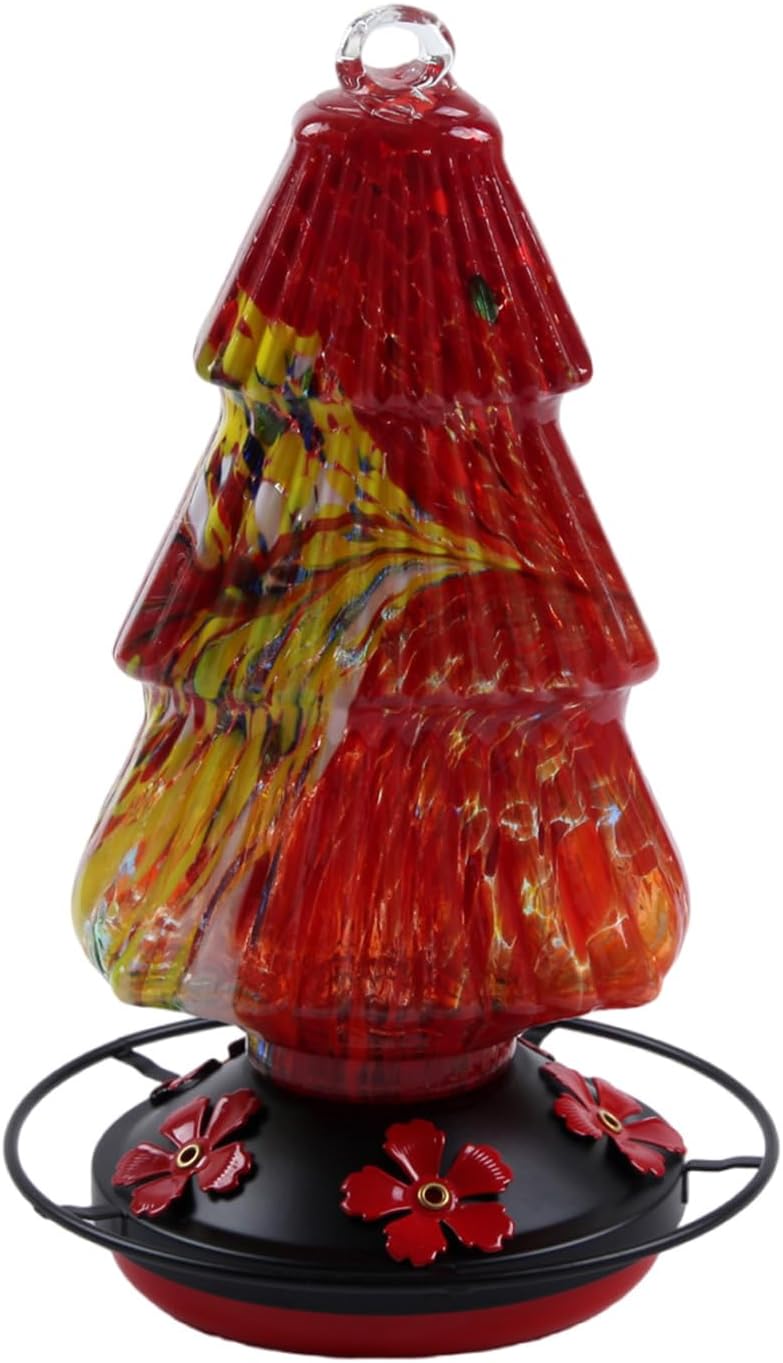 Bird Feeders Garden Decoration for Watching Birds Lover Hummingbird Outdoors with 5 Feeding Stations Large Capacity Glass