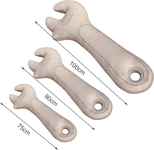 Miniatura 7 de Almohada con forma de llave de simulación, cojín lumbar suave, divertido juguete de peluche, decoración del hogar, regalo para amigo, blanco, 29.5 in