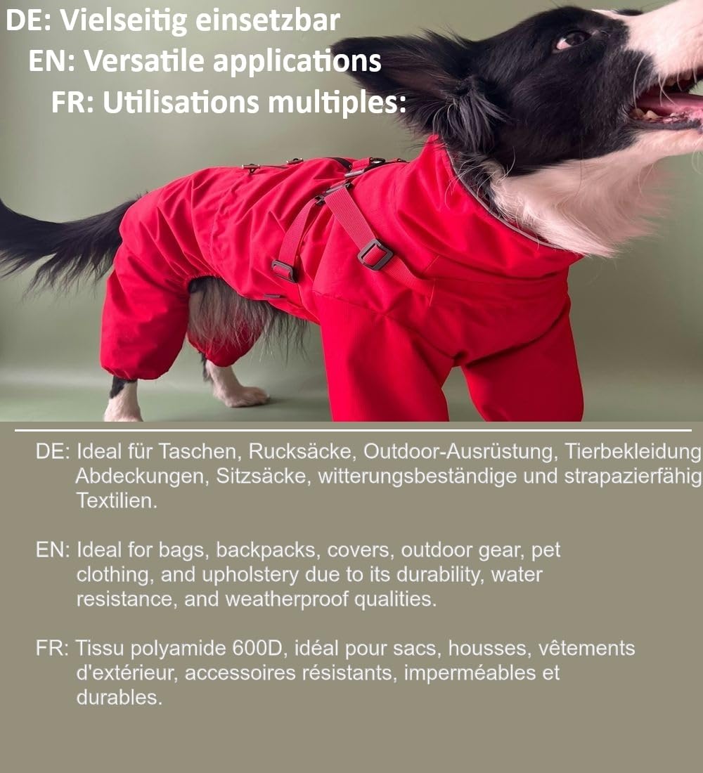 Fabrics-City pink nylonstoff CORDURA 600d, outdoor stoff, rucksack material, stabiles corduragewebe zum nähen, taschen, camping, wandern, langlebiges nylongewebe, 150X500cm, 3639