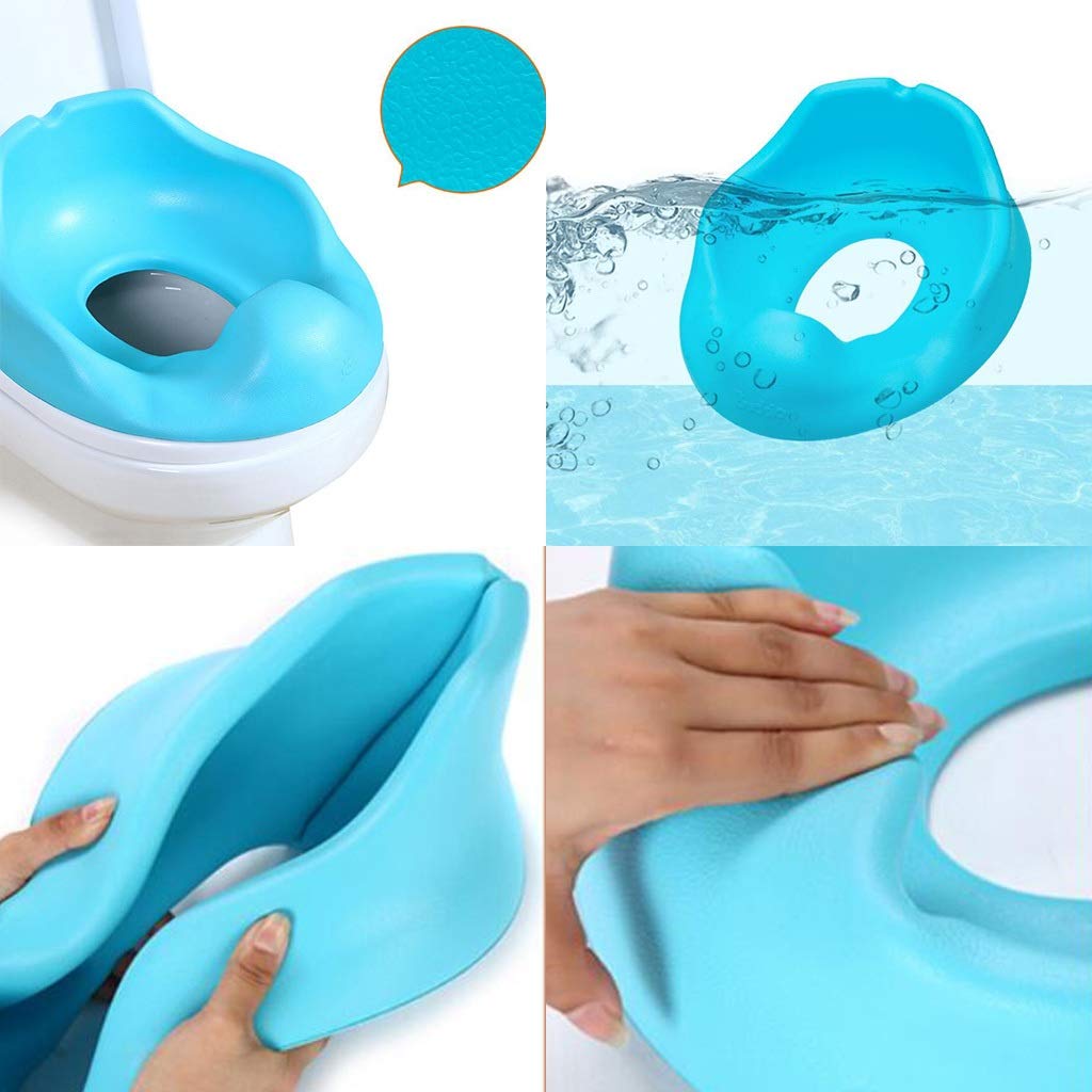 Toilettensitz, Ring Für Toilettentrainer, Bad Tragbar Assistent Töpfchen Rutschfest Sicher Robust Unisex-Kleinkind Toiletten-Trainingssitz Gebündelt WC Trainer (Farbe : Yellow)