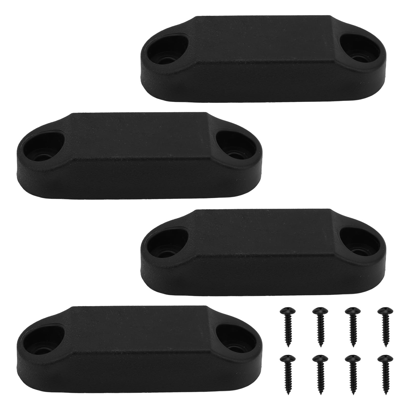 8stk RV Magnettürschlösser, Schwarze RV Magnet Türhalter für Wohnmobile mit Schrauben Ersetzt Kunststoff Federklemmen Geeignet für Reiseanhänger