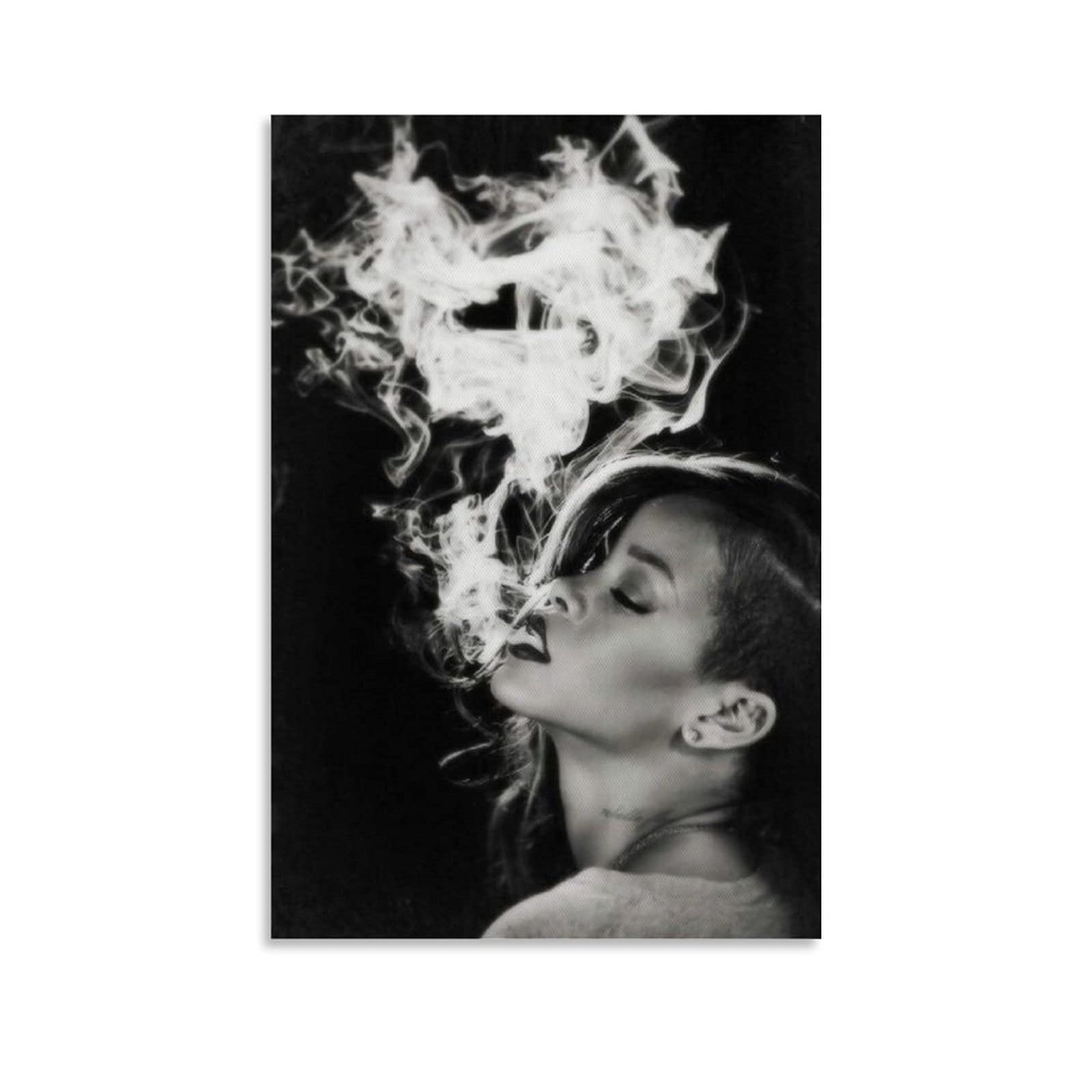 Rihanna Black And White Smoking Photography