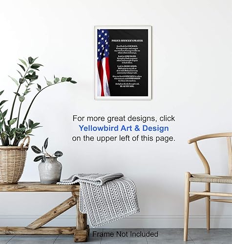 Miniatura 5 de Patriotic Flag Police Officer Prayer - Wall Art Decor Picture for Home, Station, Office, Living Room Decoration - Gift for Cop, Policeman,
