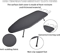 Vista 5 de Tabla de planchar compacta y plegable, con soporte para plancha y cubierta resistente al calor, mini tabla de planchar portátil antideslizante