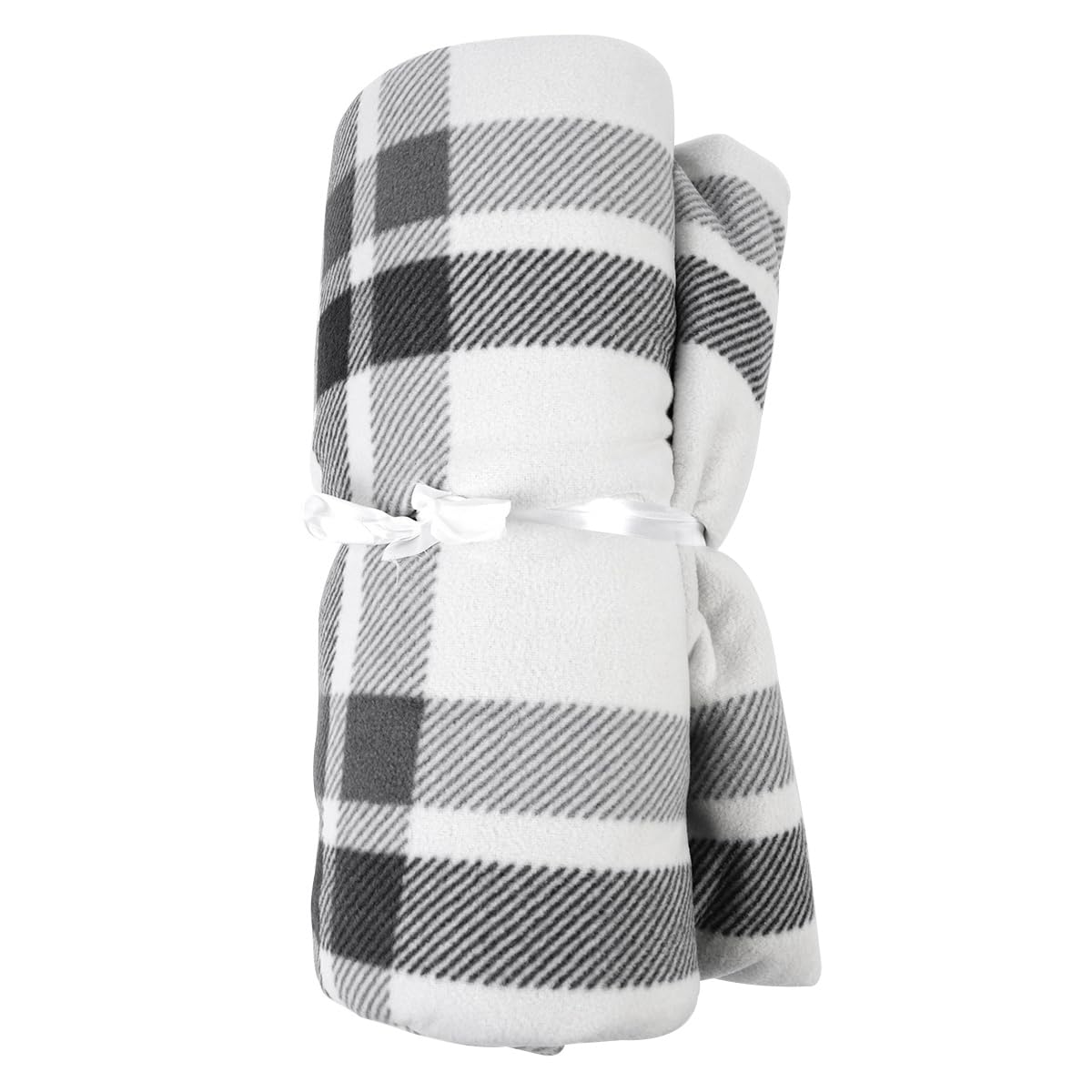 Poncho de franela con botones para mujer, manta acogedora a cuadros hasta la rodilla, manta portátil estilo bufanda de felpa para cama, sofá, oficina y viajes