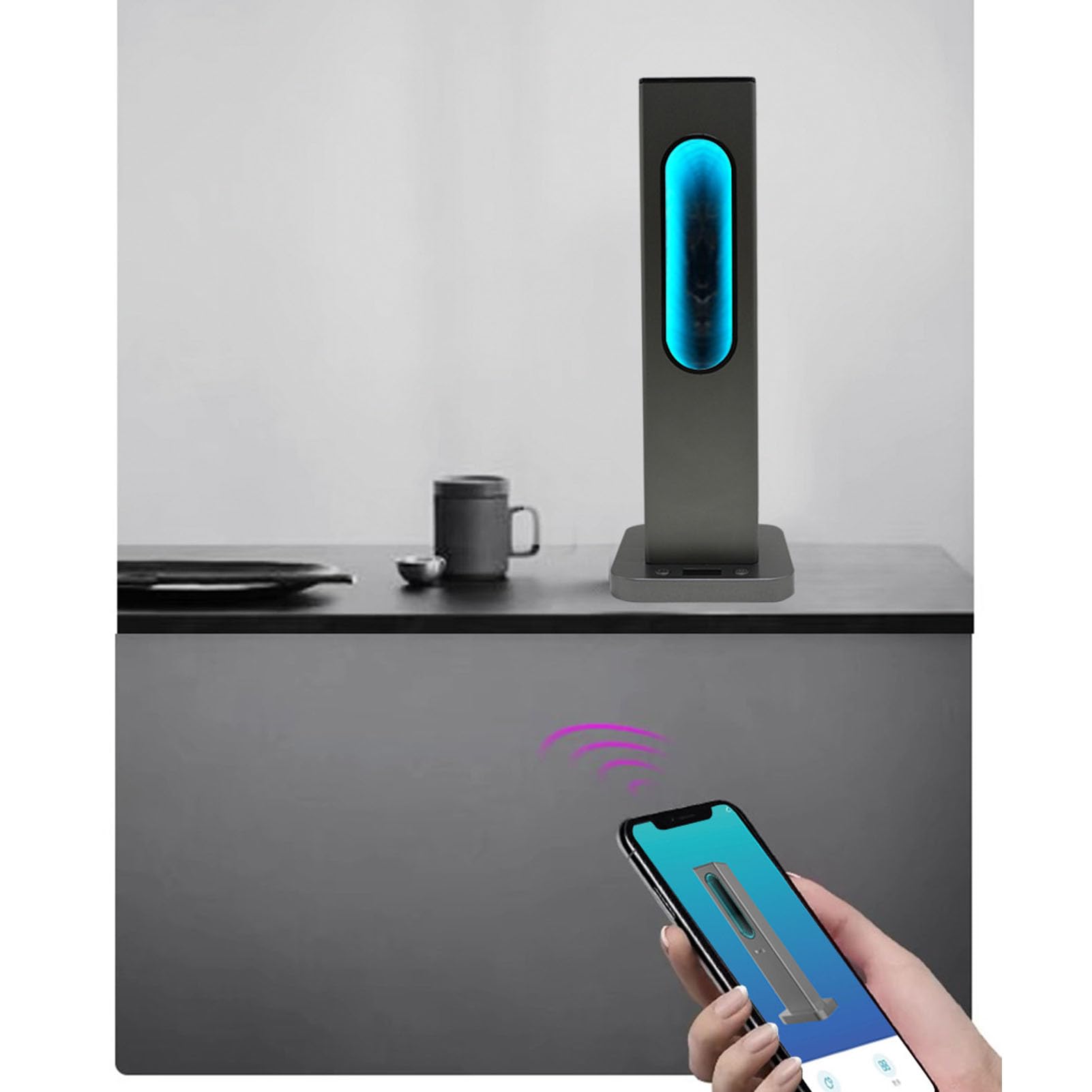 Smart Duft Air Machine für Home Hotel Office, Button App Control Wasserloser Duft Diffusor Aluminiumlegierung Kaltluft -Duftmaschine Metall Cool Nebel Luftbefeuchter mit